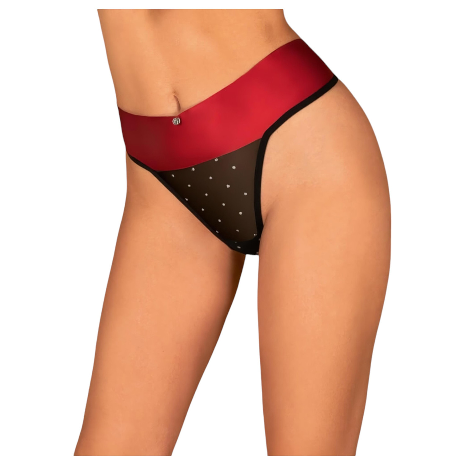 Obsessive - dámská tanga s mašlí - červená - L/XL
