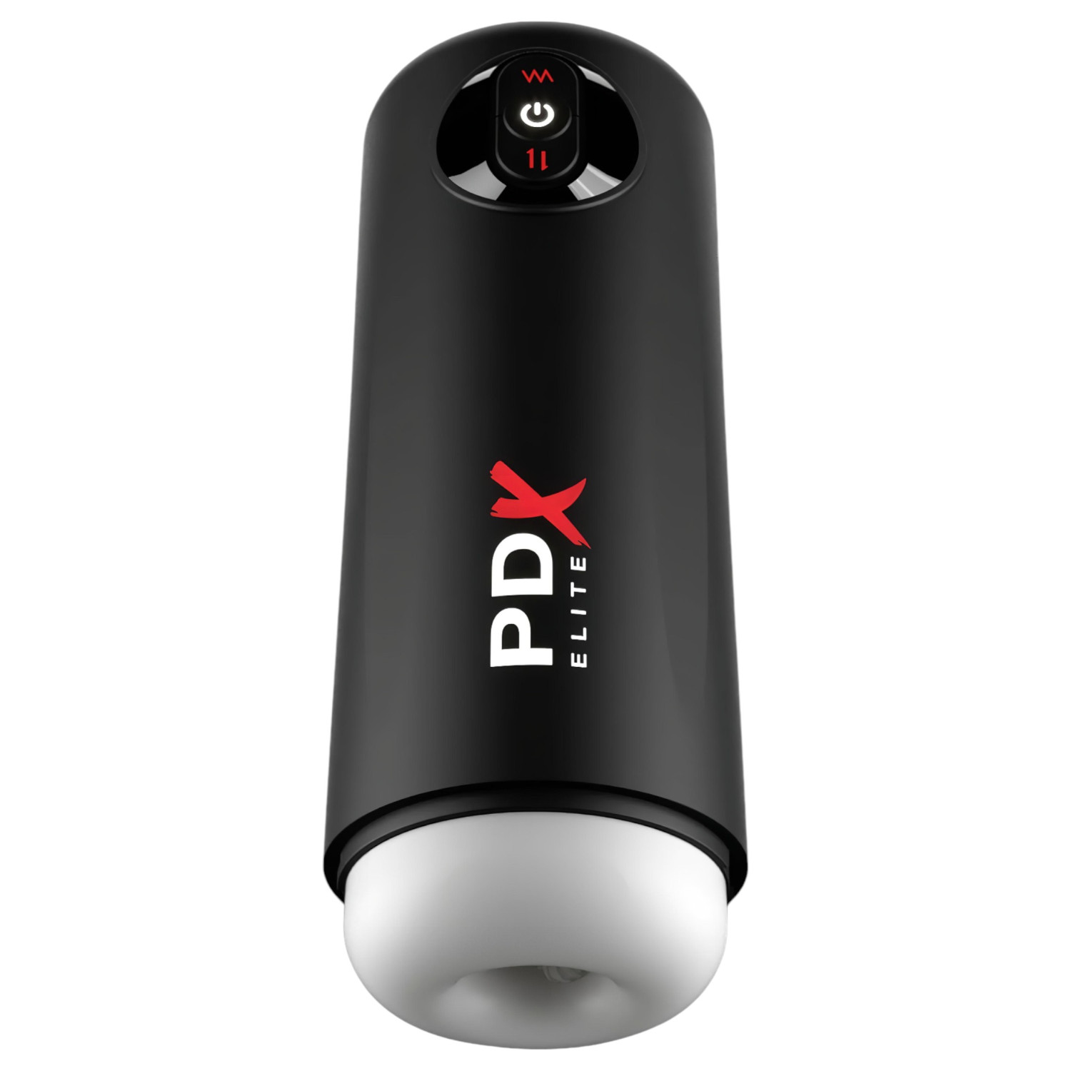 PDX Elite - masturbátor s tlačením a vibracemi - černý