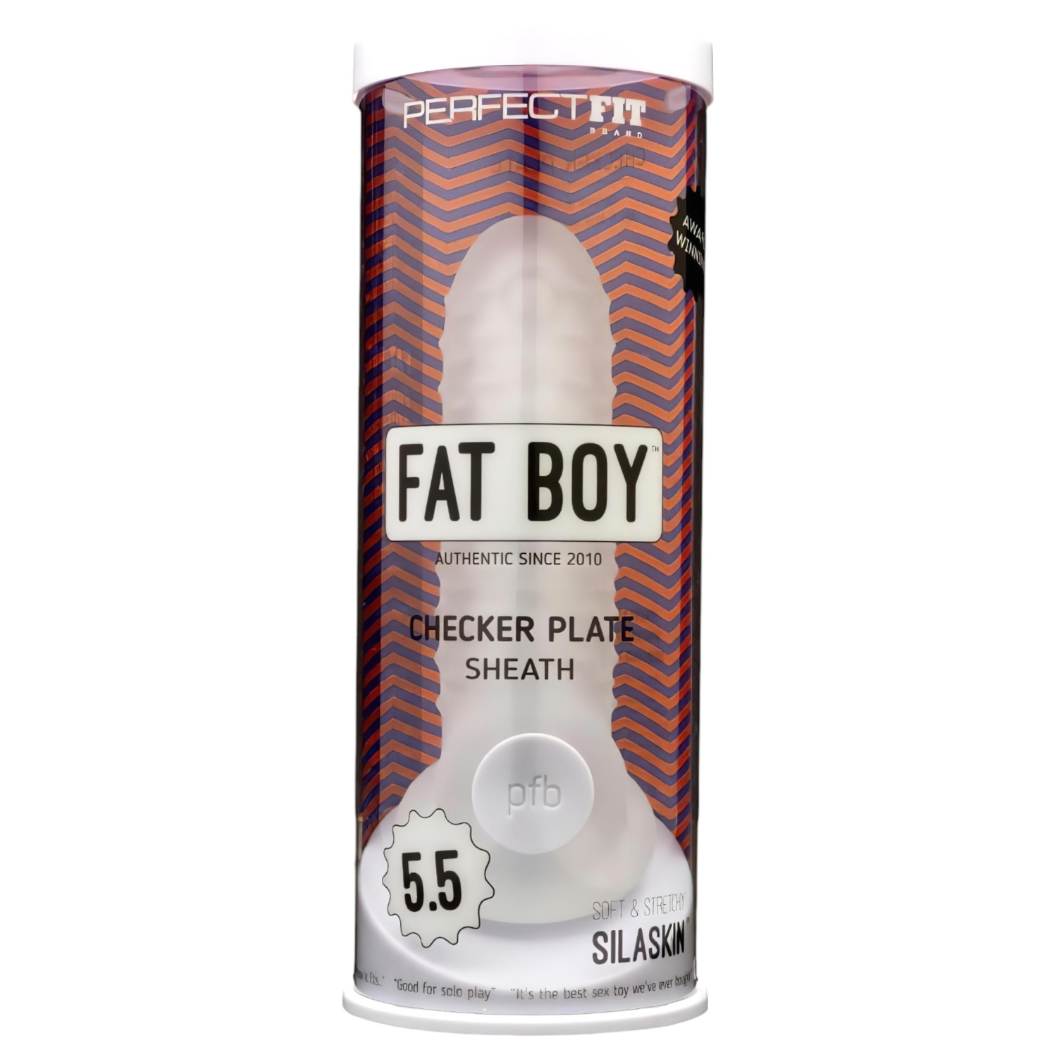 Perfect Fit - Fat Boy Checker Box - návlek na penis (15 cm