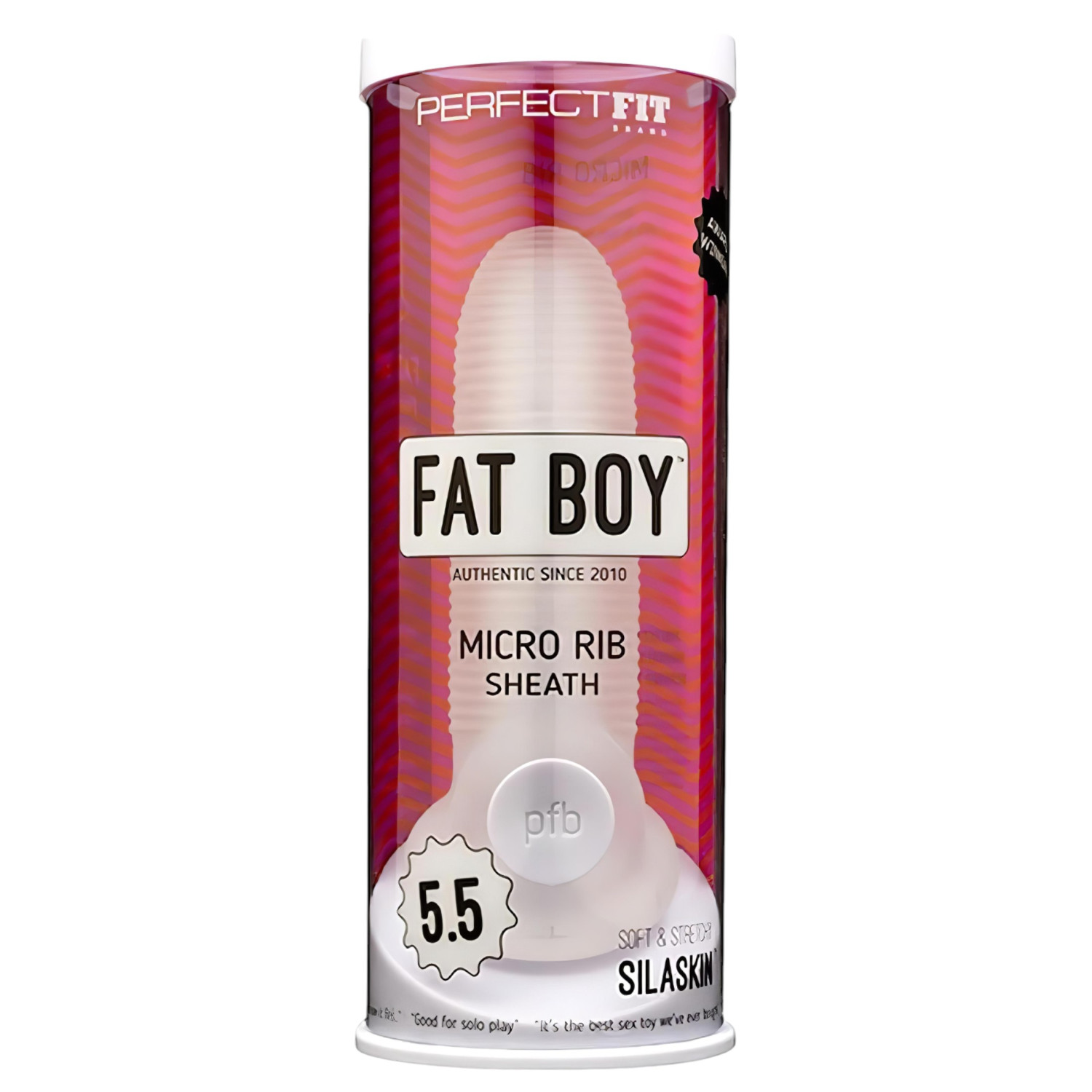 Perfect Fit - Fat Boy Micro Ribbed - návlek na penis (15 cm