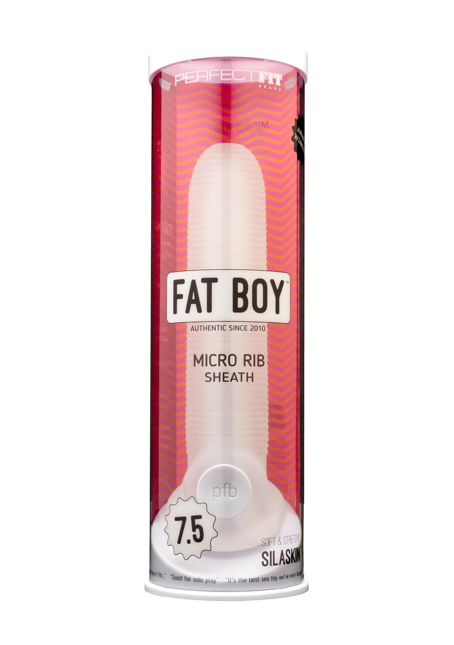Perfect Fit - Fat Boy Micro Ribbed - návlek na penis (19 cm