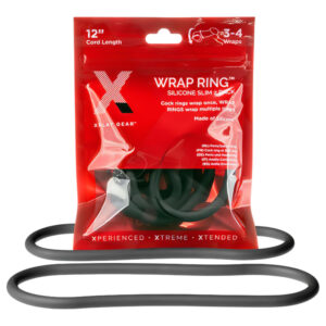 Perfect Fit Slim Wrap 12 - tenké penisové kroužky - černé (30cm)