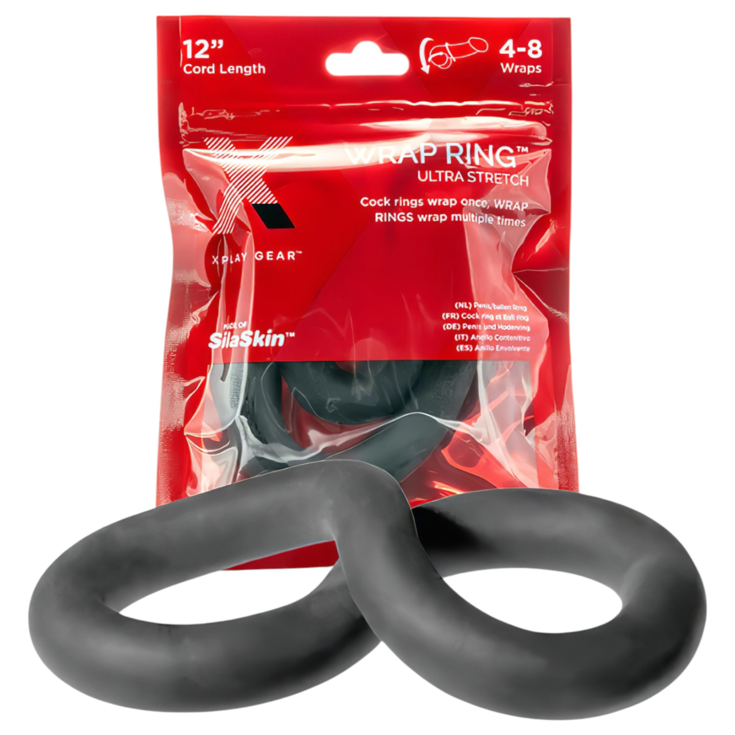 Perfect Fit - silný erekční kroužek - černý 30 cm