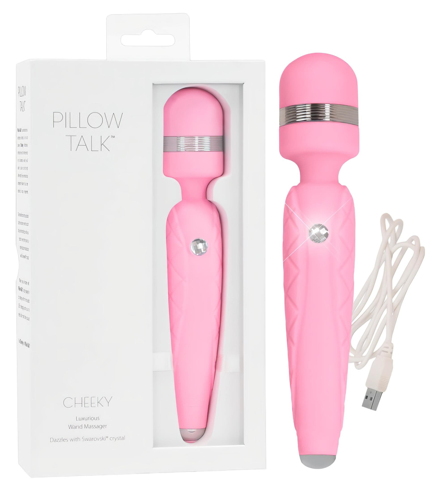 Pillow Talk Cheeky Wand - akumulátorový masážní vibrátor (růžový)