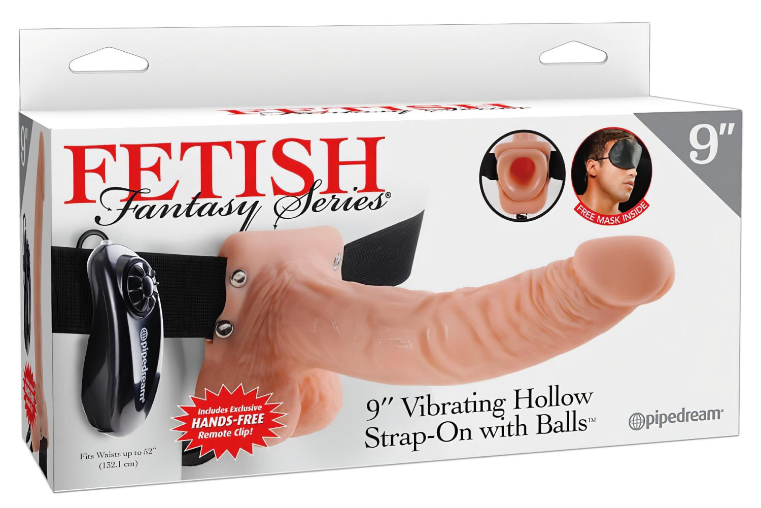 Pipedream - Fetish Strap-on 9 - nasazovací vibrátor (přírodní)
