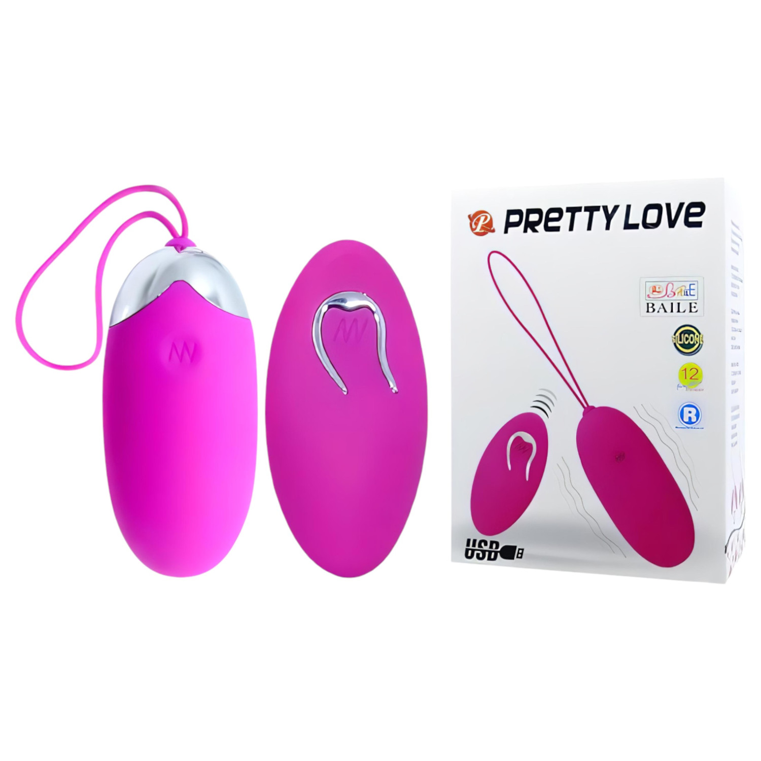Pretty Love Berger - vibrační vajíčko na dálkové ovládání - růžové