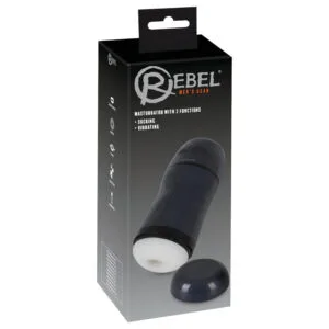 Rebel - masturbátor 2v1 sání a vibrace - černý