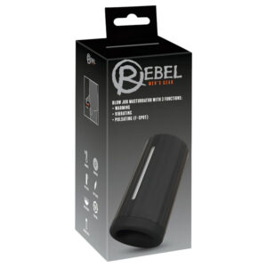 Rebel - masturbátor s 3 funkcemi - dobíjecí - černý