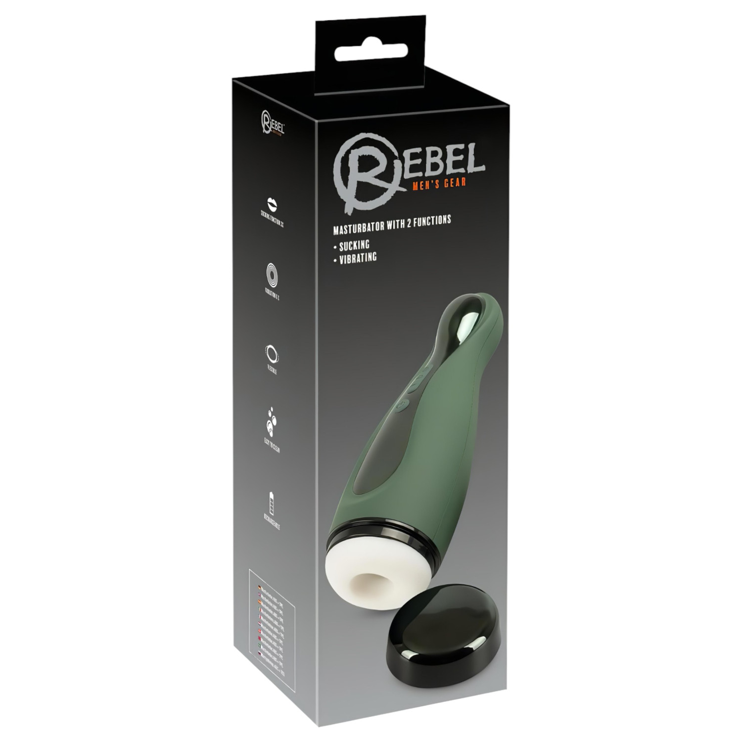 Rebel - masturbátor sání a vibrace - dobíjecí