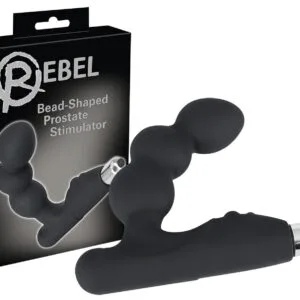 Rebel - vibrátor na prostatu s kuličkami - černý