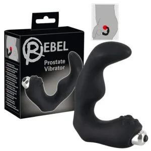 Rebel - vibrátor na prostatu s ohybem - černý