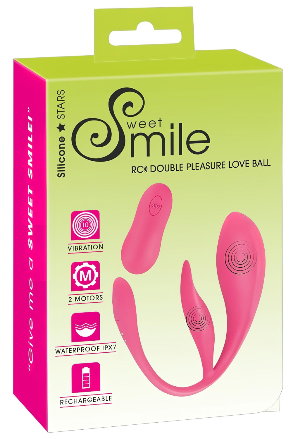 SMILE - vibrační vajíčko na dálkové ovládání - akumulátor - růžové
