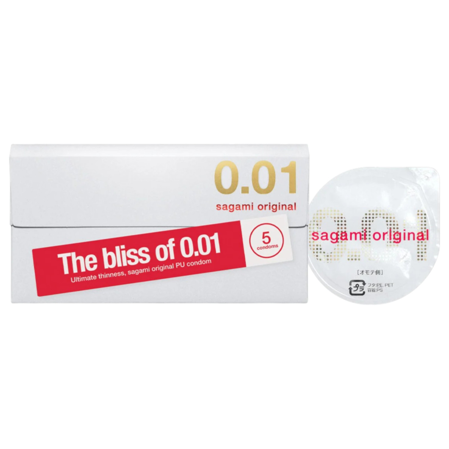 Sagami Original 0.01 - kondom - extra tenký - 55mm (5ks)
