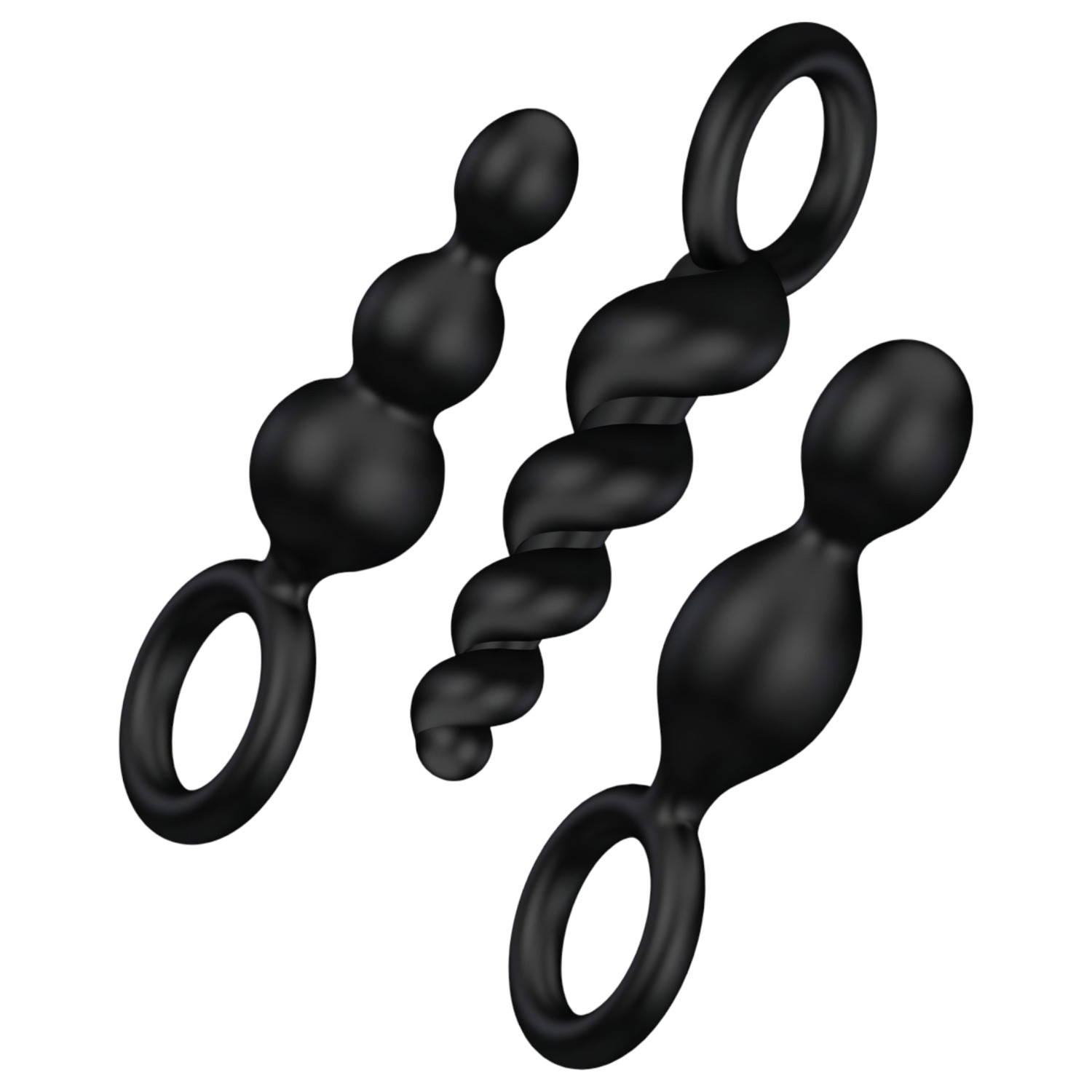 Satisfyer Booty Call - sada análních kolíků (černá