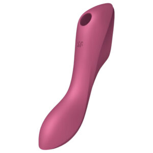 Satisfyer Curvy Trinity 3 - vibrátor s tlakovými vlnami 2v1 - červený