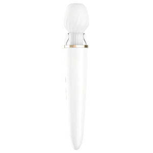 Satisfyer Double Wand-er - masážní vibrátor ovládaný aplikací (bílý)