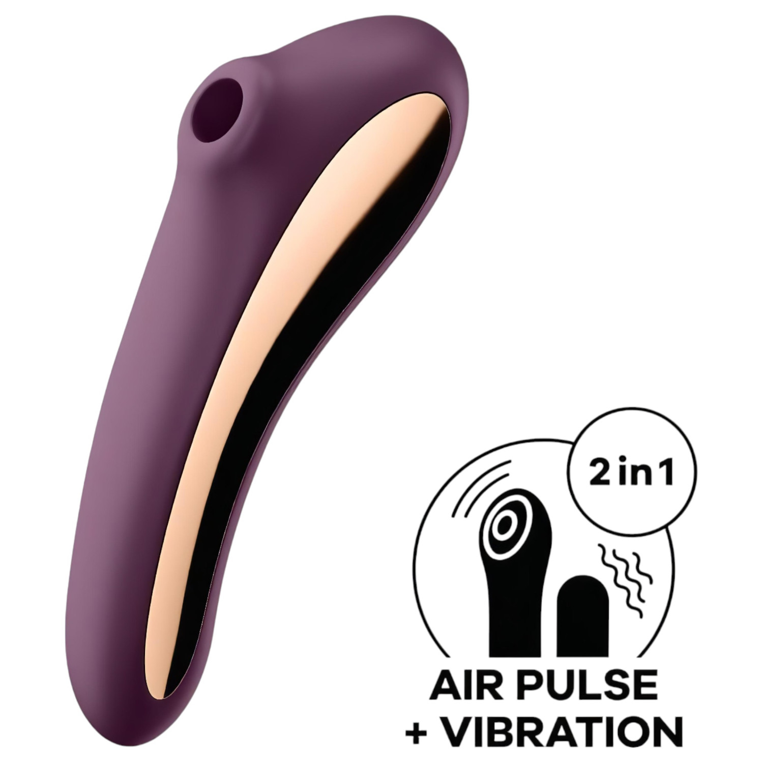 Satisfyer Dual Kiss - vibrátor na klitoris a vaginu 2v1 - fialová