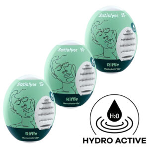 Satisfyer Egg Riffle - sada masturbátorů ve tvaru vajíčka - 3 kusy
