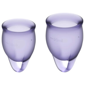 Satisfyer Feel Confident - menstruační kalíšek sada - fialová
