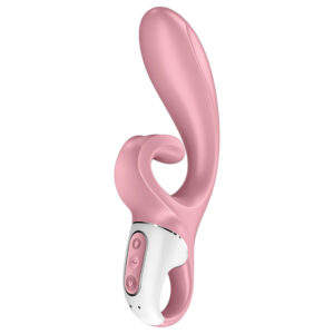 Satisfyer Hug Me - vibrátor s klitorálním ramenem ovládaný aplikací (růžový)