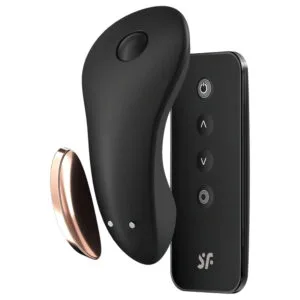 Satisfyer Little Secret - vibrátor na klitoris ovládaný aplikací (černý)