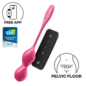 Satisfyer Love Birds 2 - vibrační venušiny kuličky ovládané aplikací (růžové)