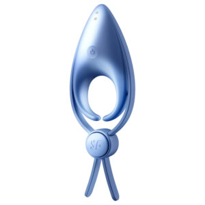 Satisfyer Sniper - vibrační erekční kroužek - dobíjecí silikon modrý
