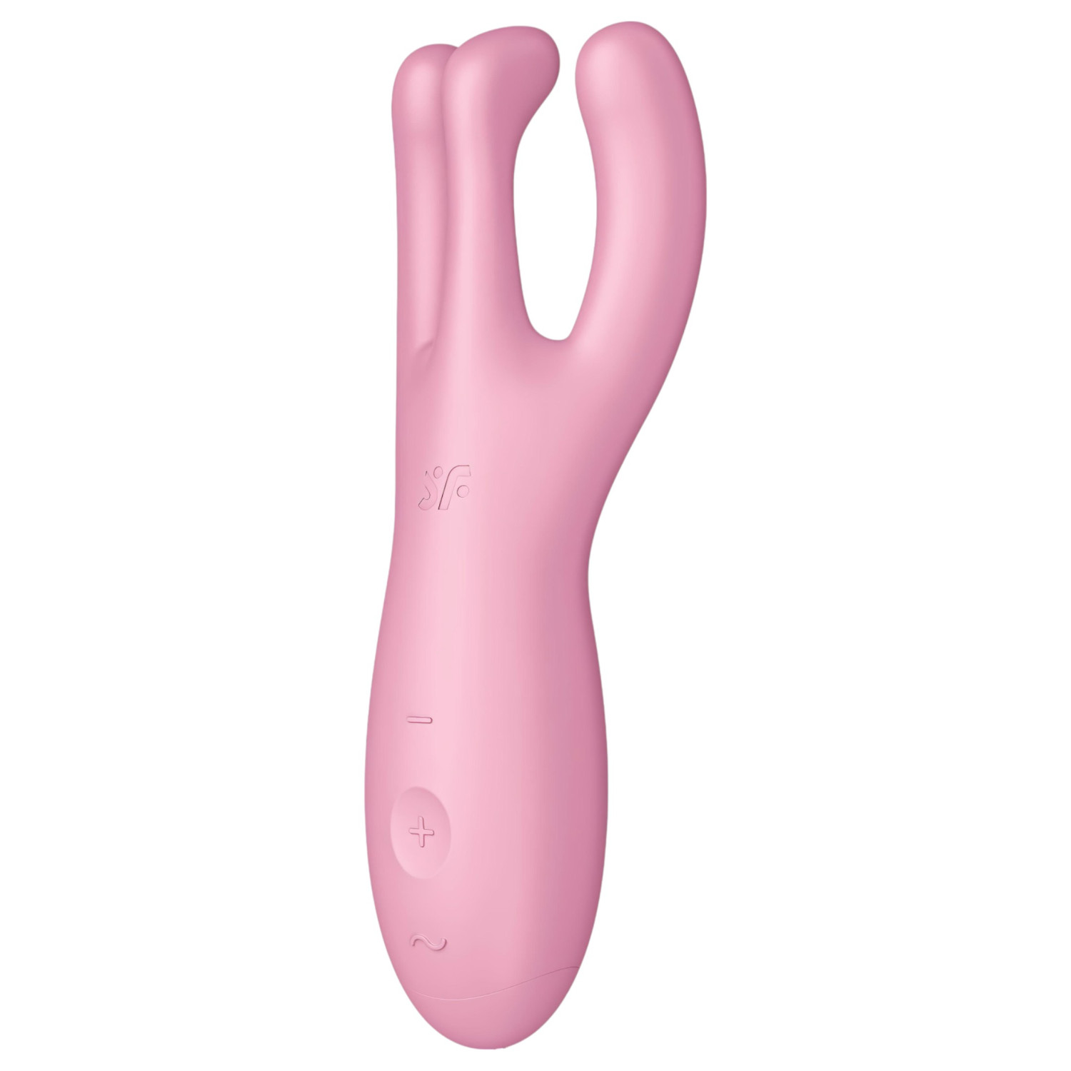 Satisfyer Threesome 4 - vibrátor na klitoris ovládaný aplikací (růžový)