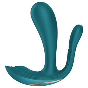 Satisfyer Top Secret+ - nositelný vibrátor se 3 rameny - zelený