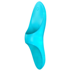 Satisfyer - dobíjecí vodotěsný prstový vibrátor - tyrkysový
