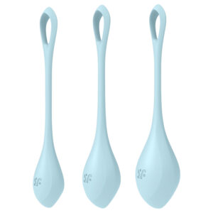 Satisfyer - venušiny kuličky set - 3 díly - modrá