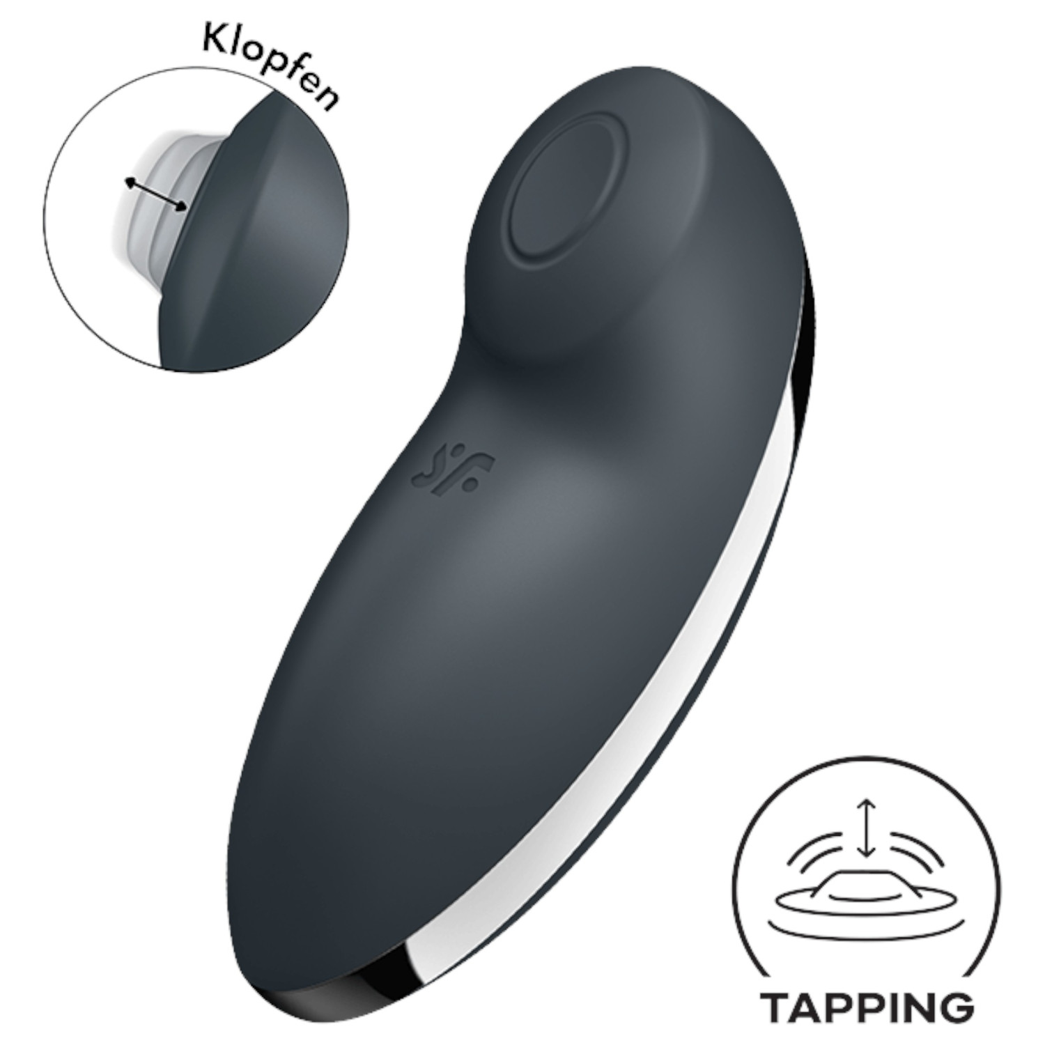 Satisfyer - vibrátor na klitoris 2v1 - šedý