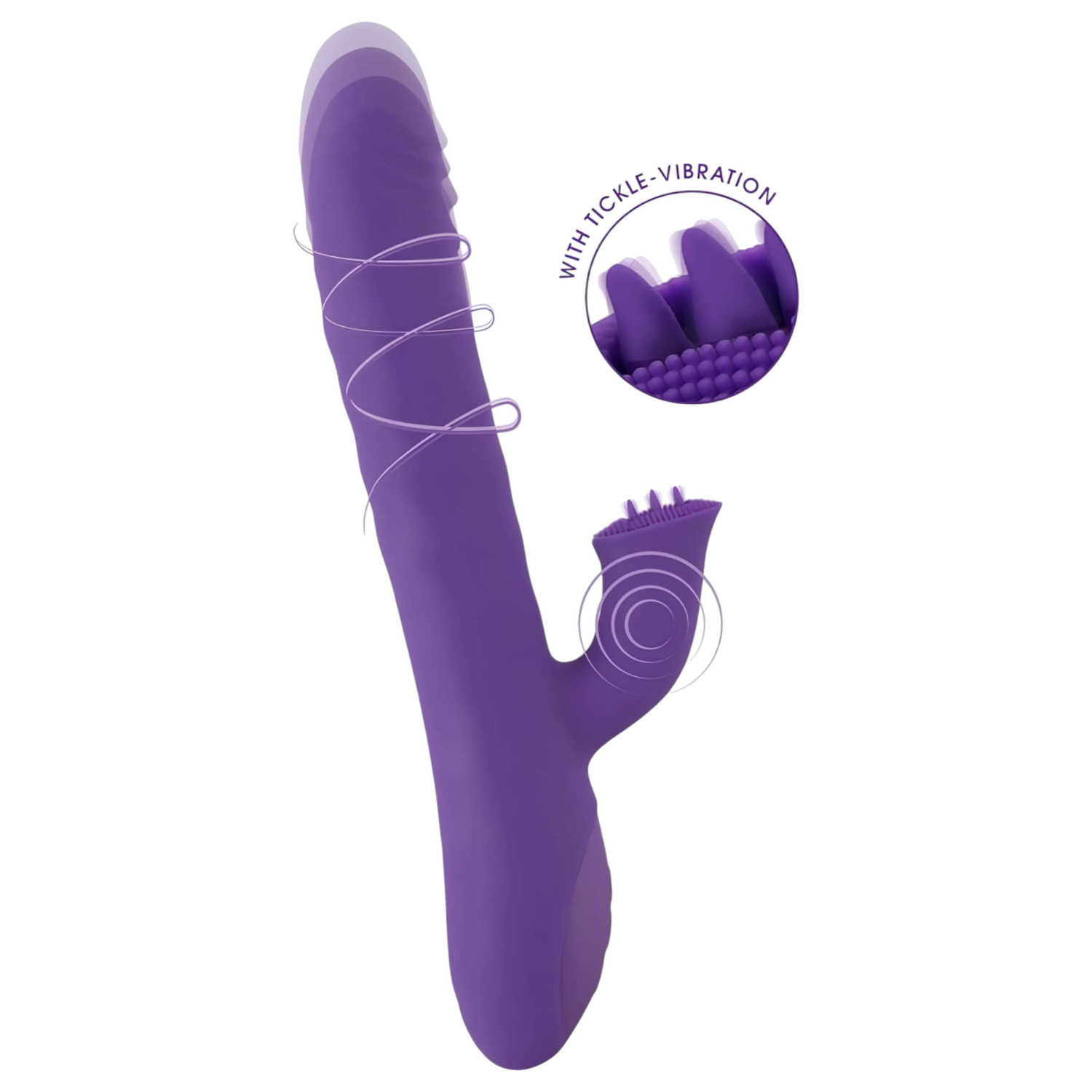 Smile Pearl - vibrátor s perličkami - fialový