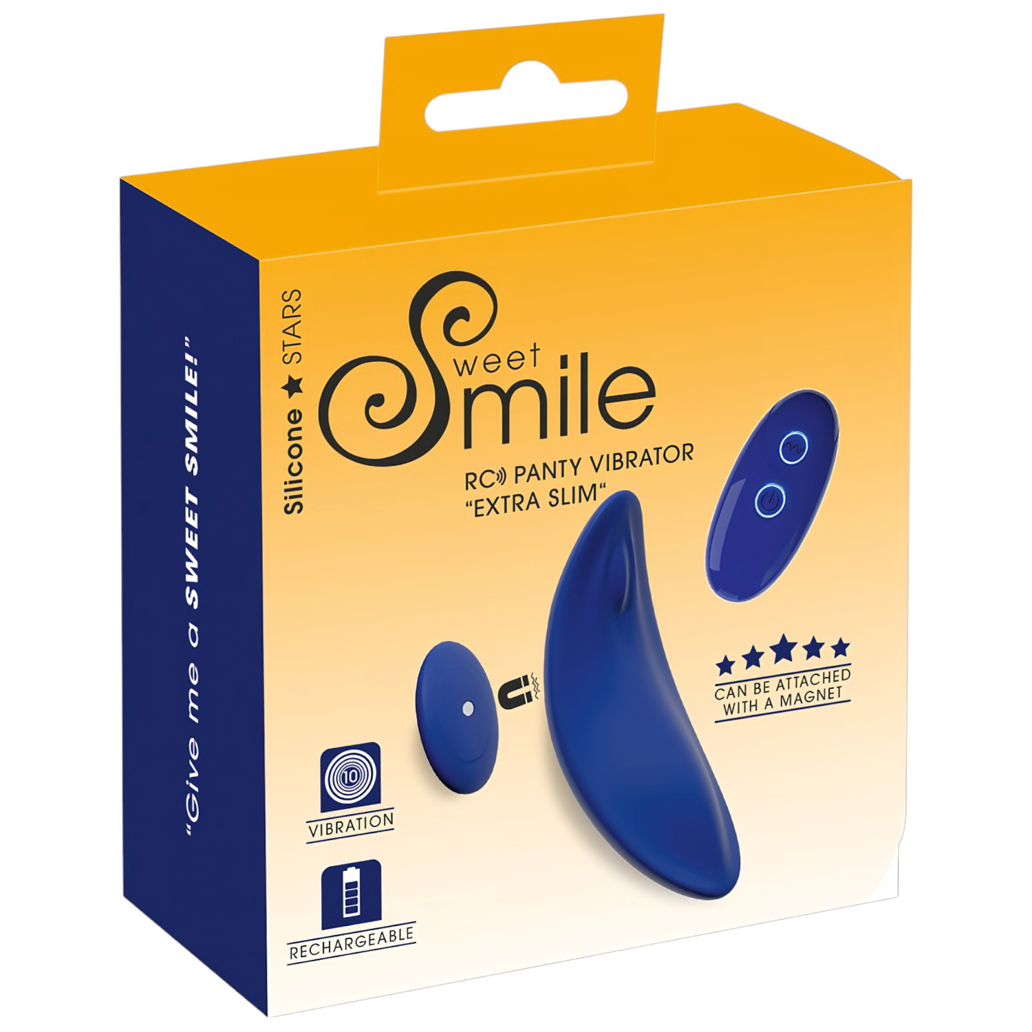 Smile - vibrační kalhotky s dálkovým ovládáním - extra tenké - modré