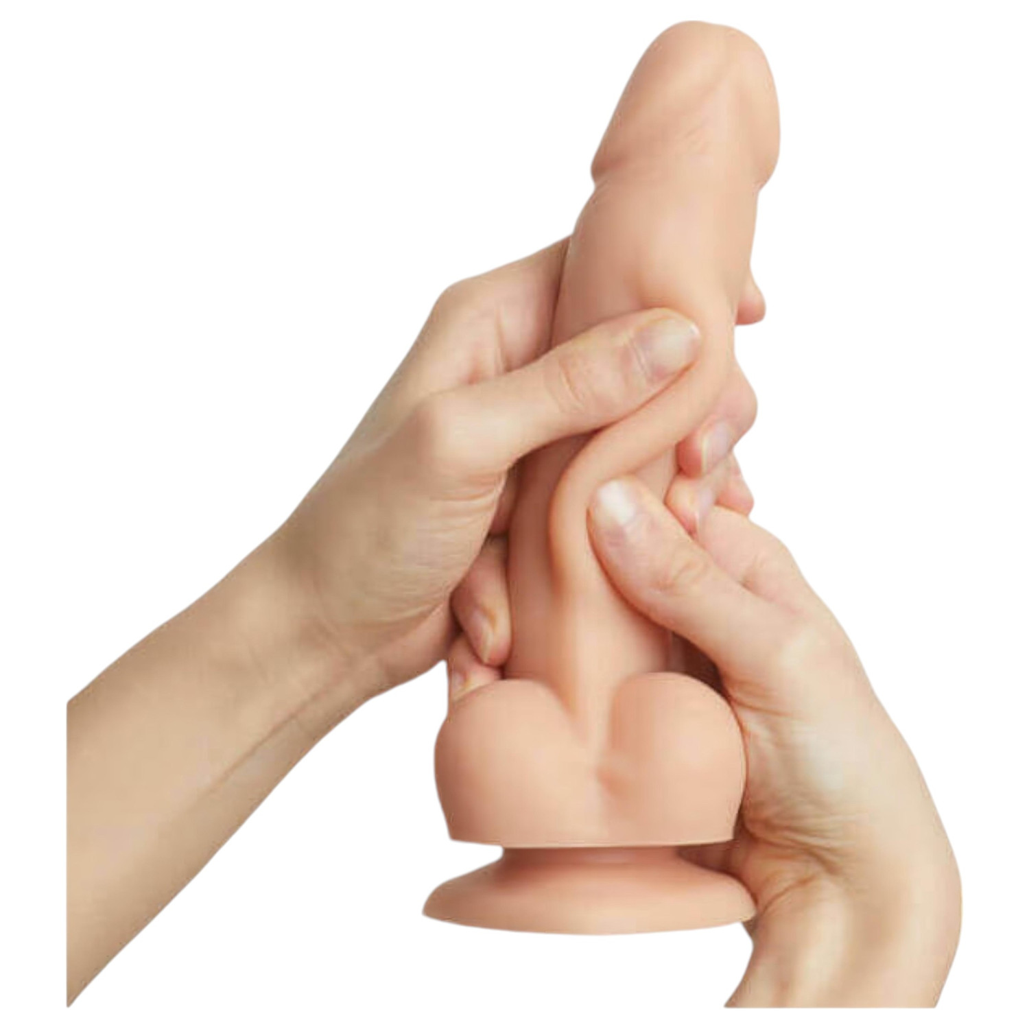 Strap-on-me M - oboustranný dildo s přísavkou - tělová barva
