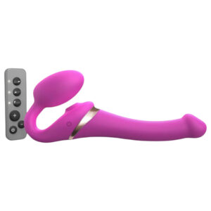 Strap-on-me S - připínací vibrátor s tlakovými vlnami - růžový