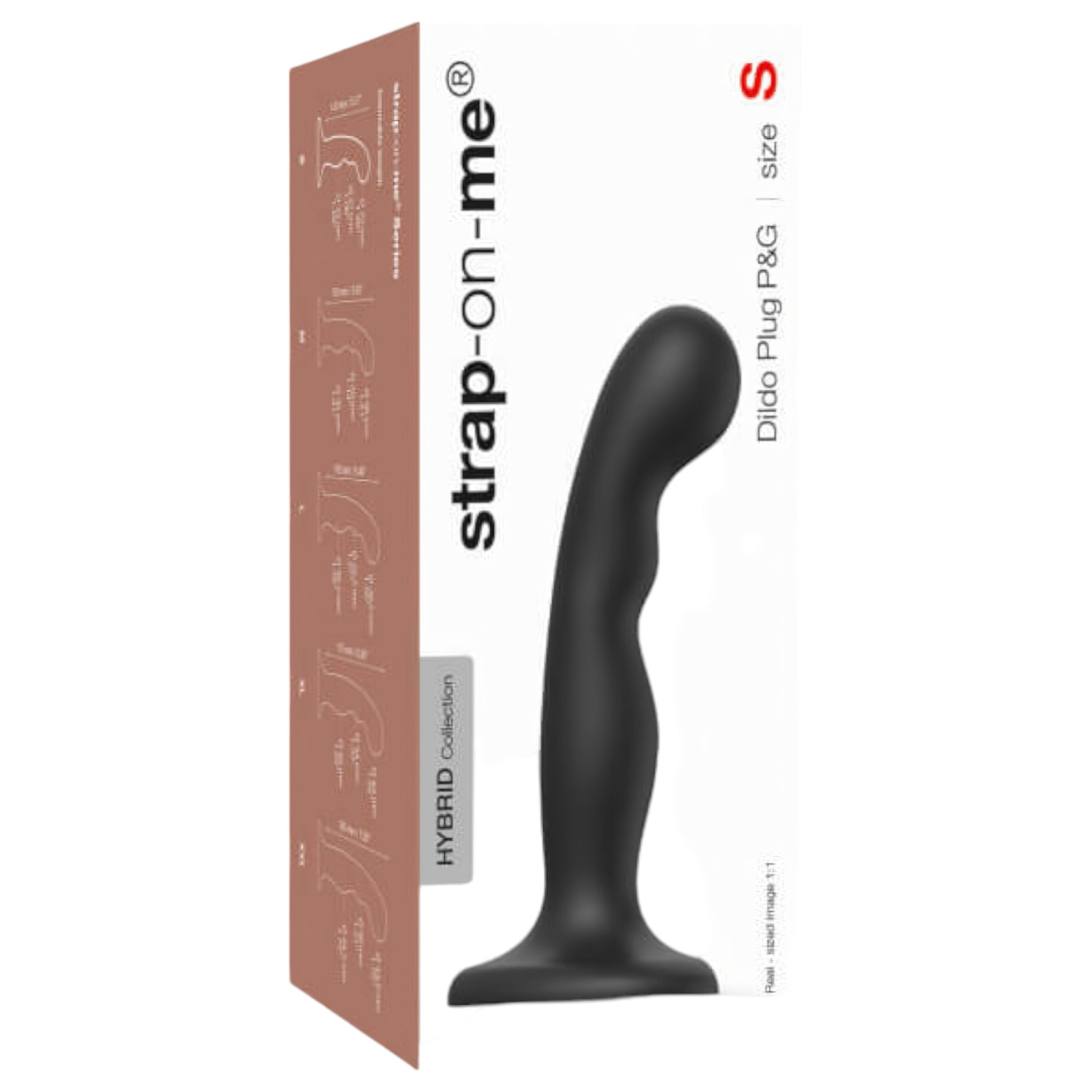 Strap-on-me - dildo s přísavkou a zakřivením - černé
