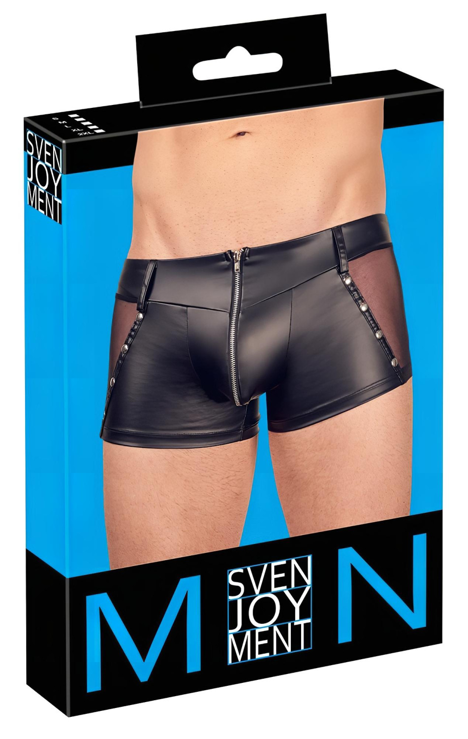 Svenjoyment - pánské lesklé boxérky - černé - XL