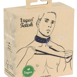 Vegan Fetish - obojek s hroty a vodítko - černý
