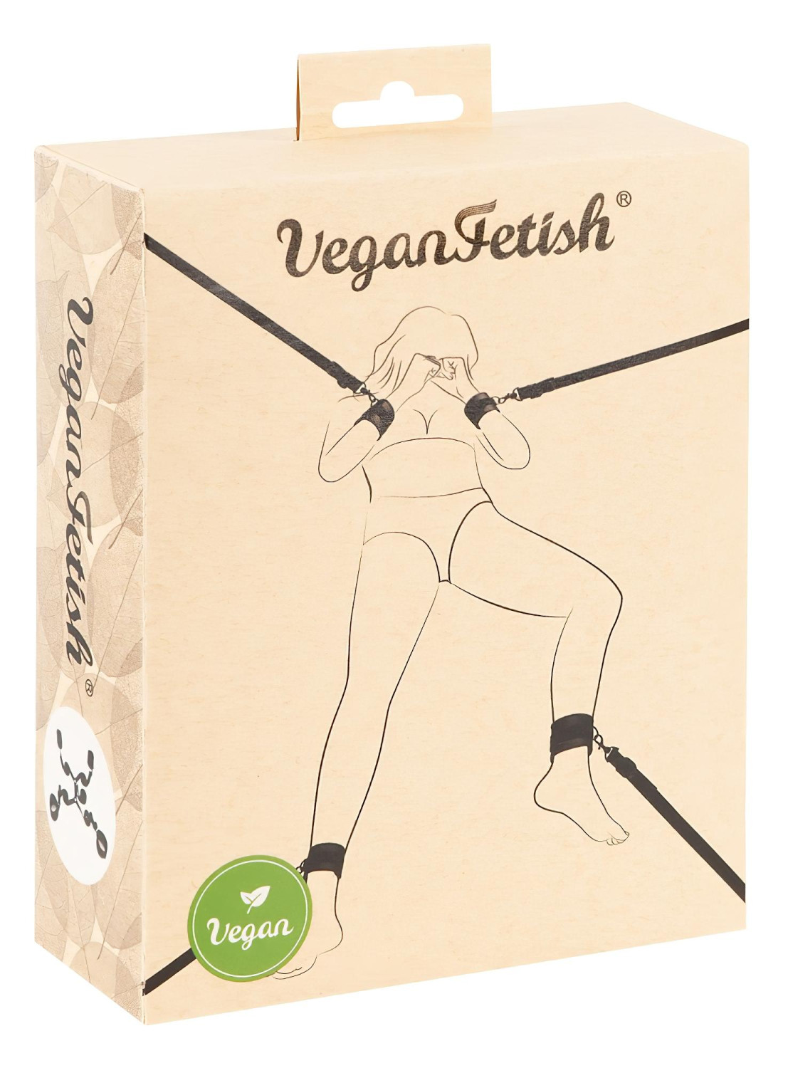 Vegan Fetish - poutací sada na postel - černá