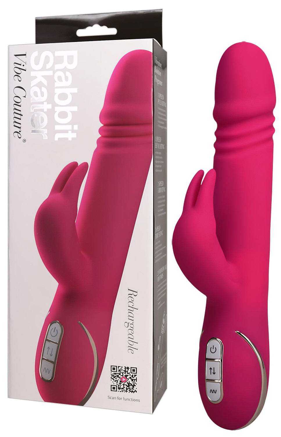 Vibe Couture Rabbit Skater - Vibrátor králíček s přirážením - růžový