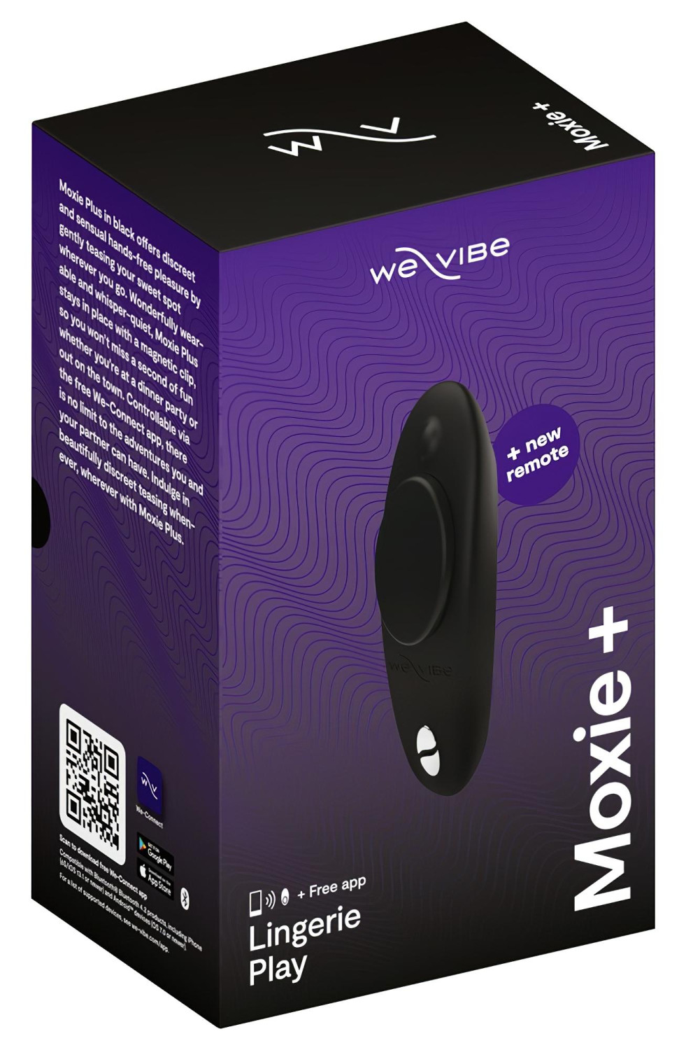 We-Vibe Moxie+ - vibrační stimulátor klitorisu s aplikací a dálkovým ovládáním (černý)