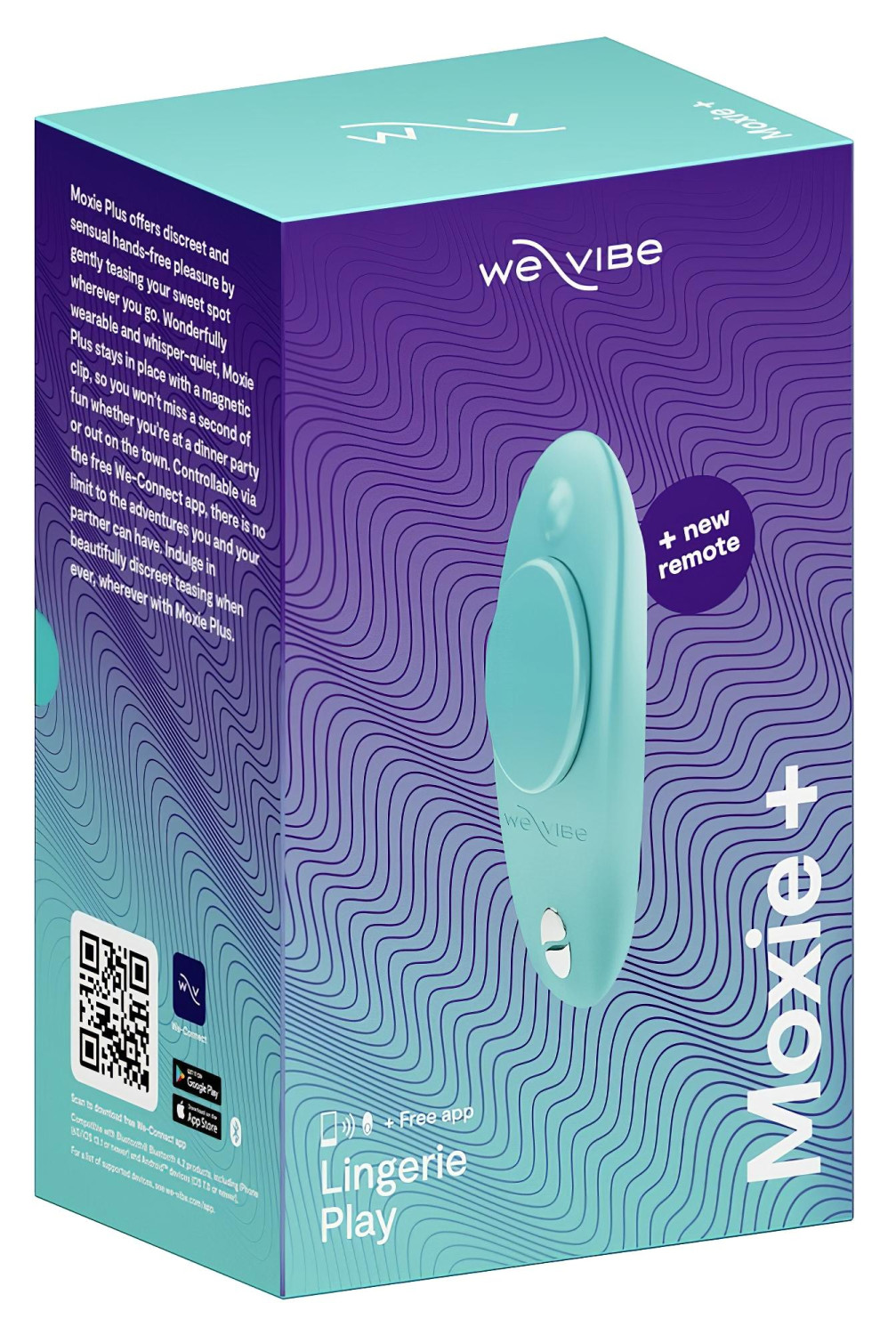 We-Vibe Moxie+ - vibrační stimulátor klitorisu s aplikací a dálkovým ovládáním (tyrkysový)