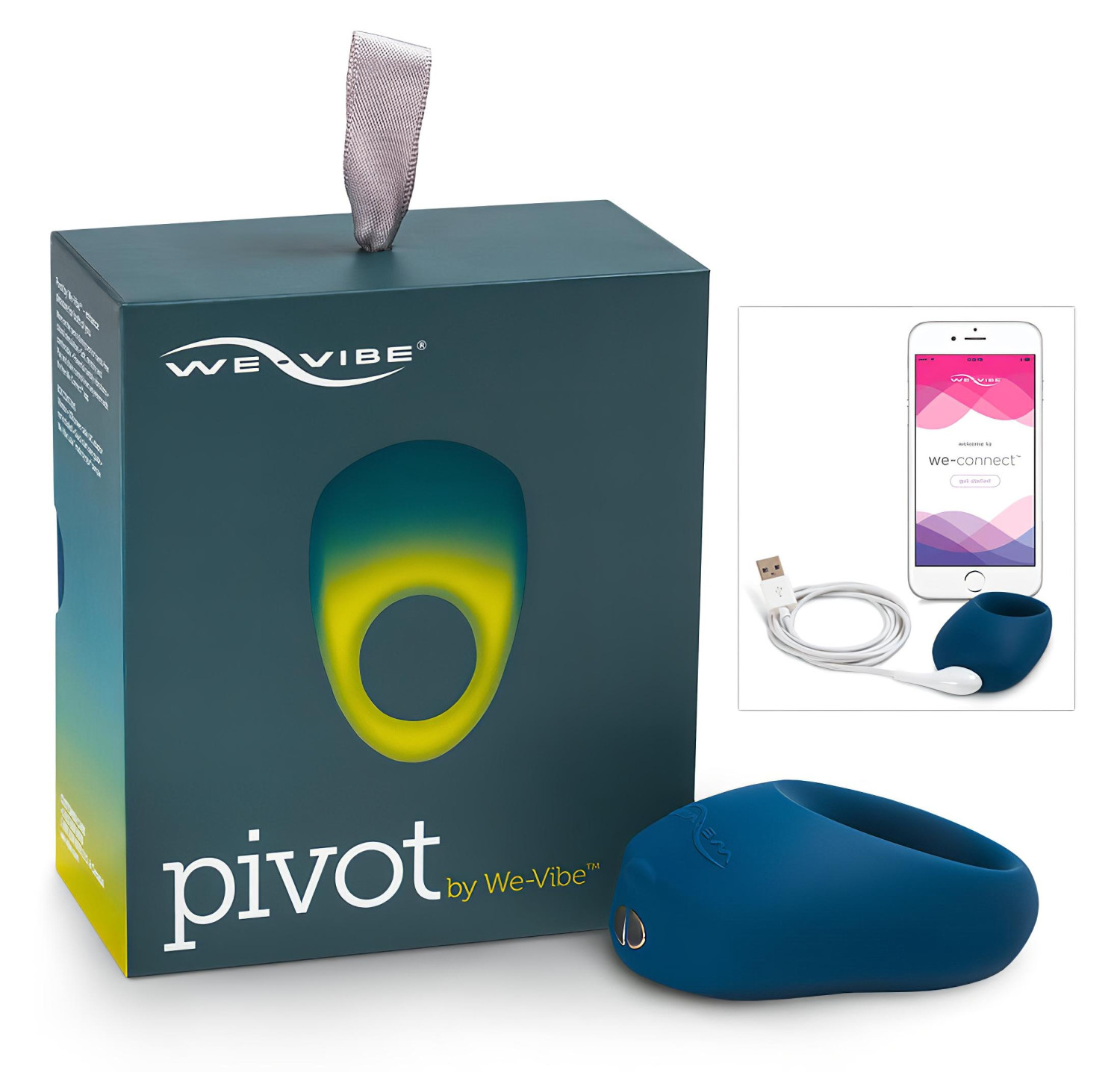 We-Vibe Pivot - vibrační erekční kroužek - nabíjecí - tmavě modrá