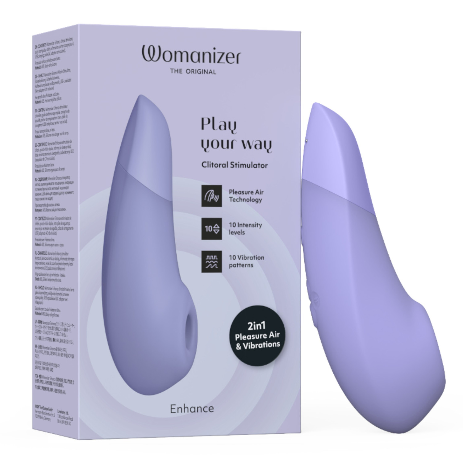 Womanizer Enhance - stimulátor klitorisu s tlakovými vlnami (fialový)