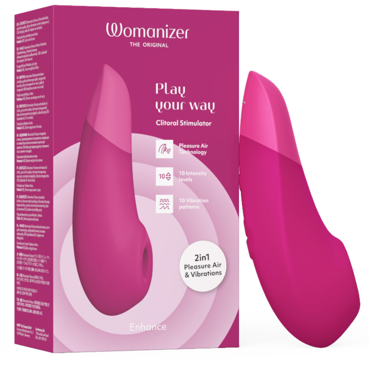 Womanizer Enhance - stimulátor klitorisu s tlakovými vlnami (růžový)