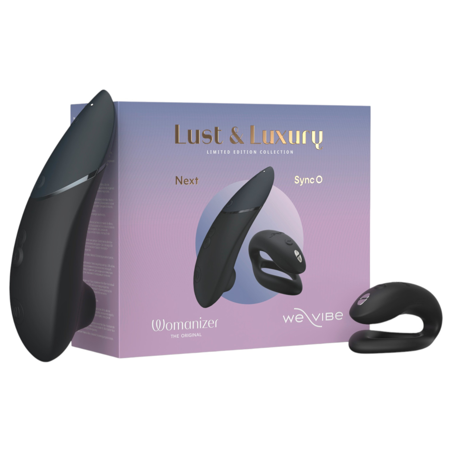 Womanizer Lust&Luxury - sada na klitoris a párový vibrátor - černá