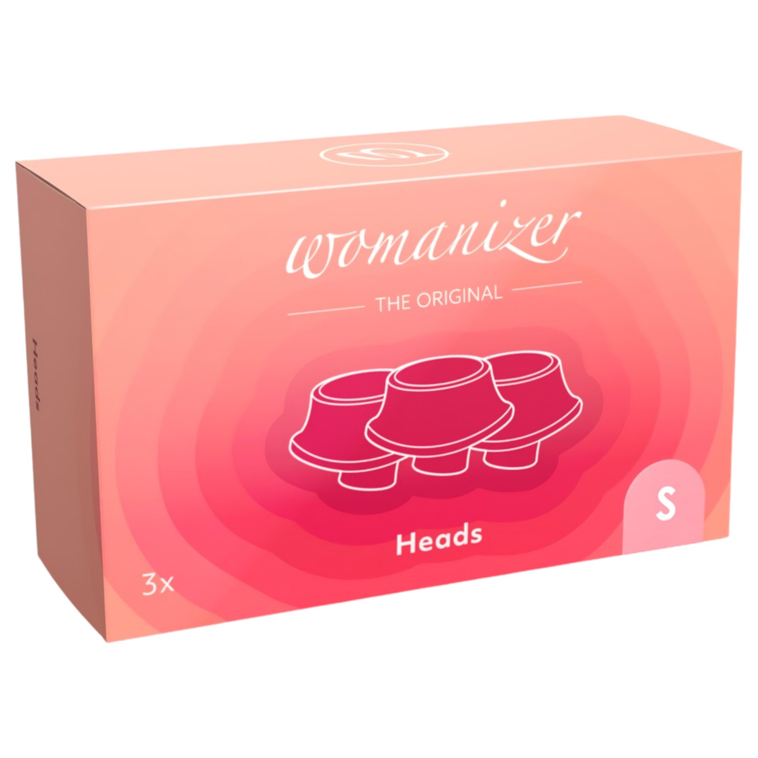 Womanizer - sada náhradních sacích nástavců - růžová - 3 ks - M