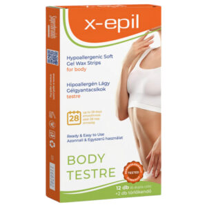 X-Epil - depilační pásky na tělo - hypoalergenní gel - 12 kusů