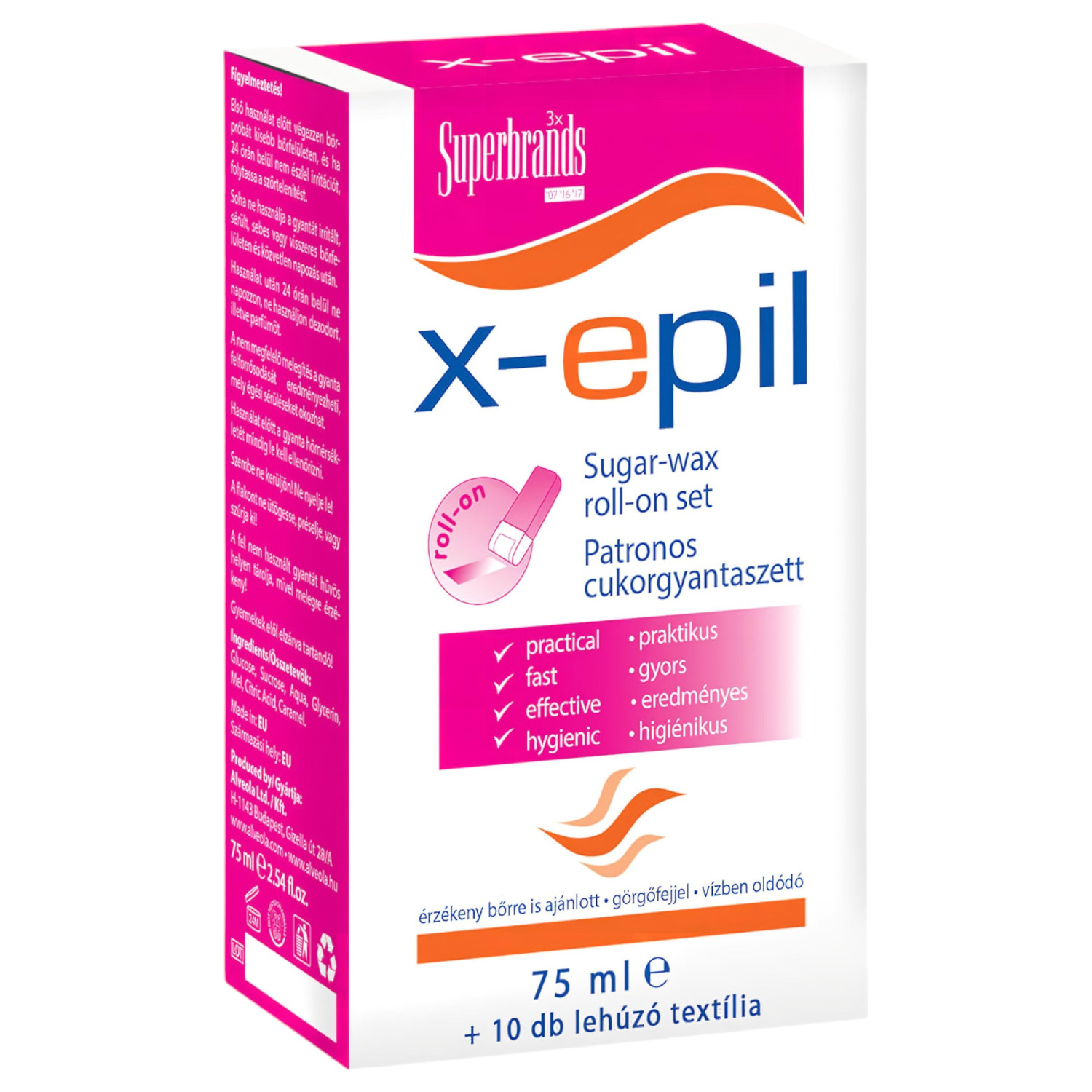 X-Epil - sada na depilaci voskem v patronách - cukrový vosk